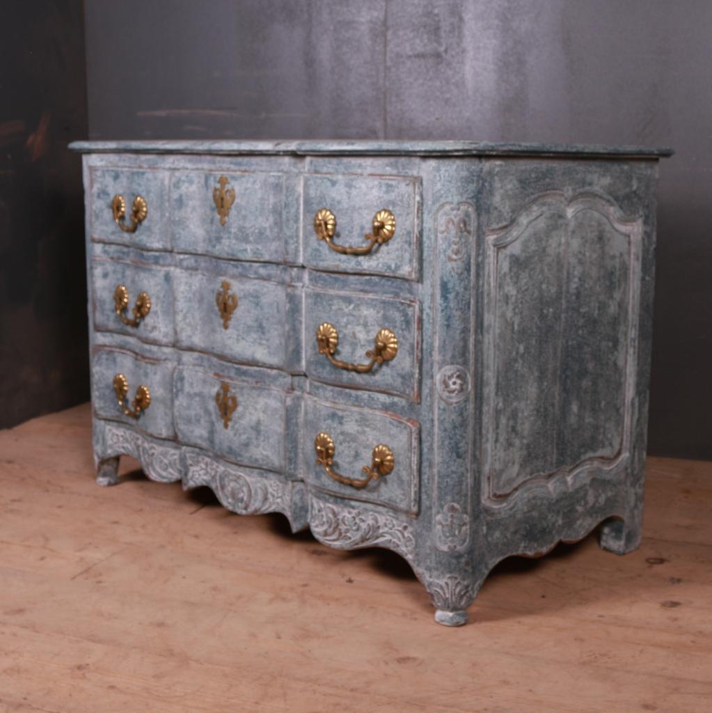 Wood French Serpentine Commode For Sale