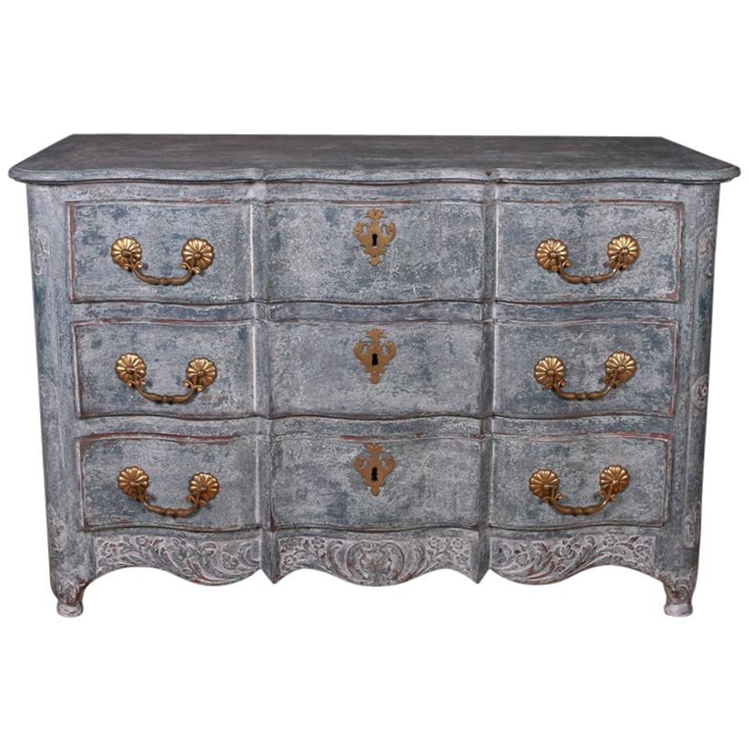 French Serpentine Commode For Sale