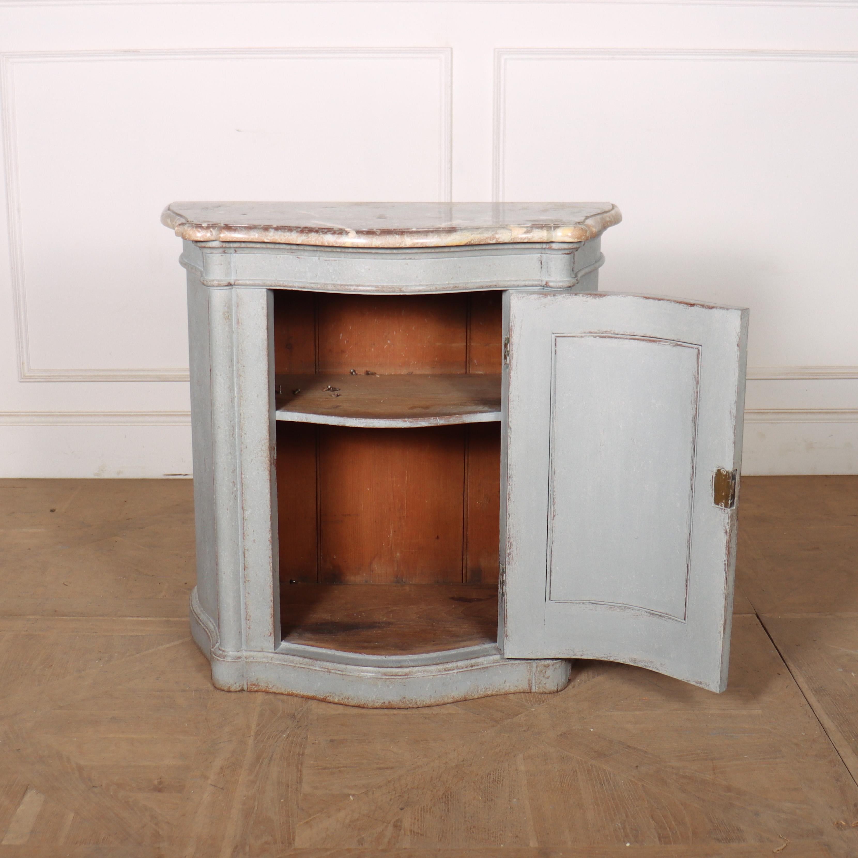 French Serpentine Marble Top Buffet  For Sale 2
