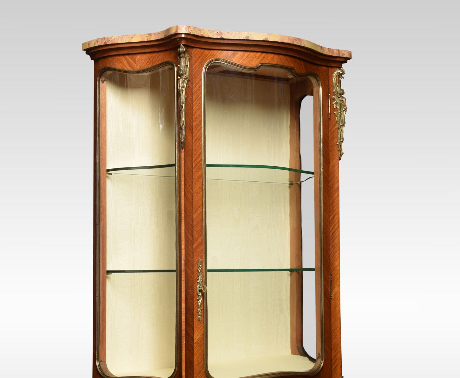 French Serpentine Walnut and Kingwood Vitrine 2