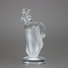 French Sevres Crystal Figural Golf Bag 20th C