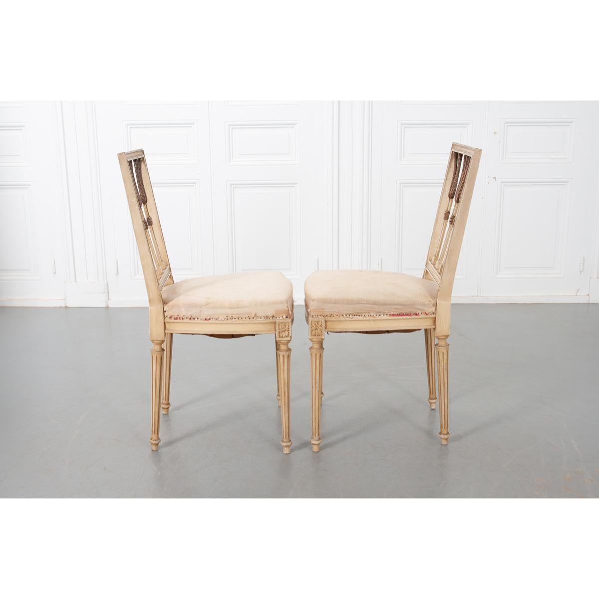 French Set of 10 Louis XVI-Style Dining Chairs 5