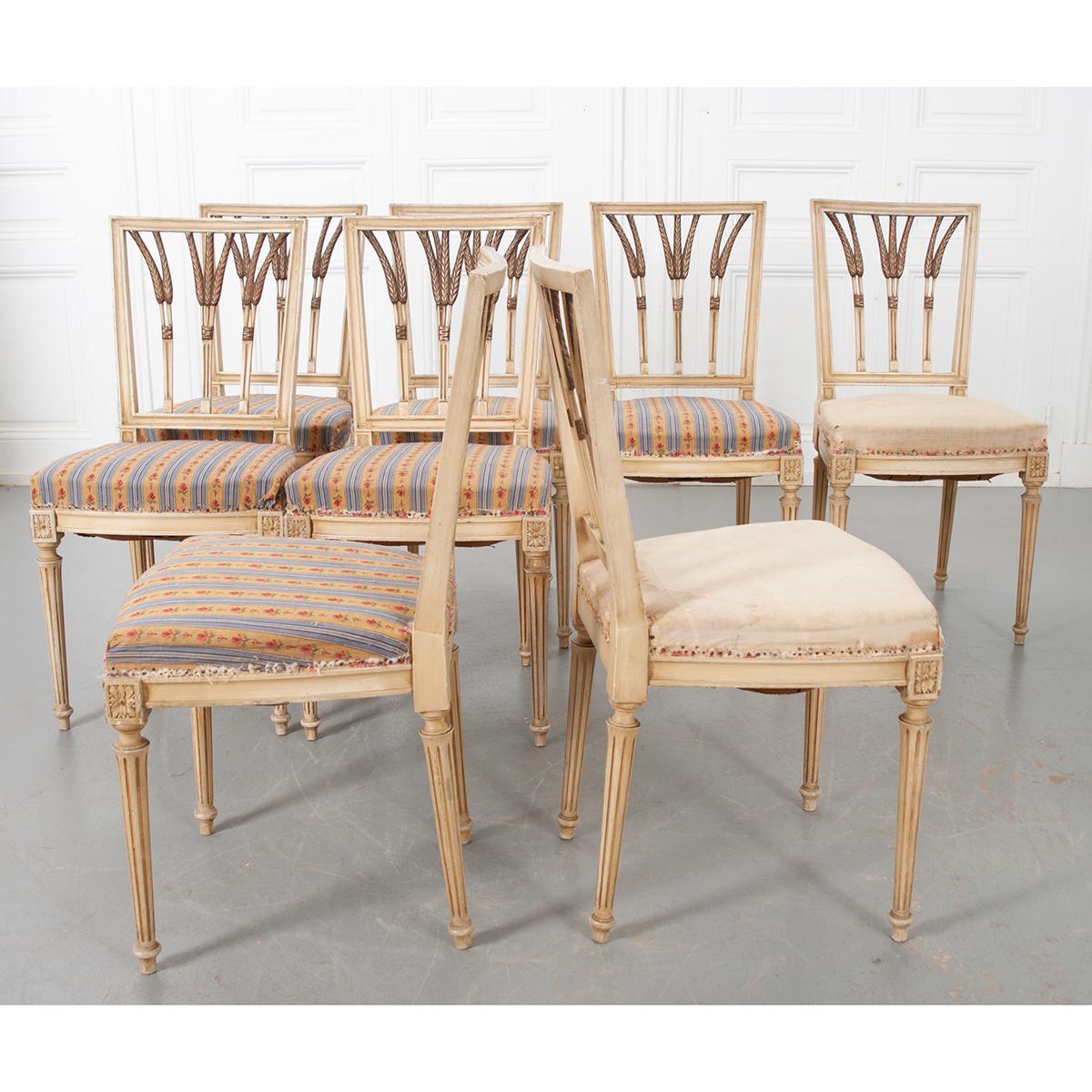 French Set of 10 Louis XVI-Style Dining Chairs 15