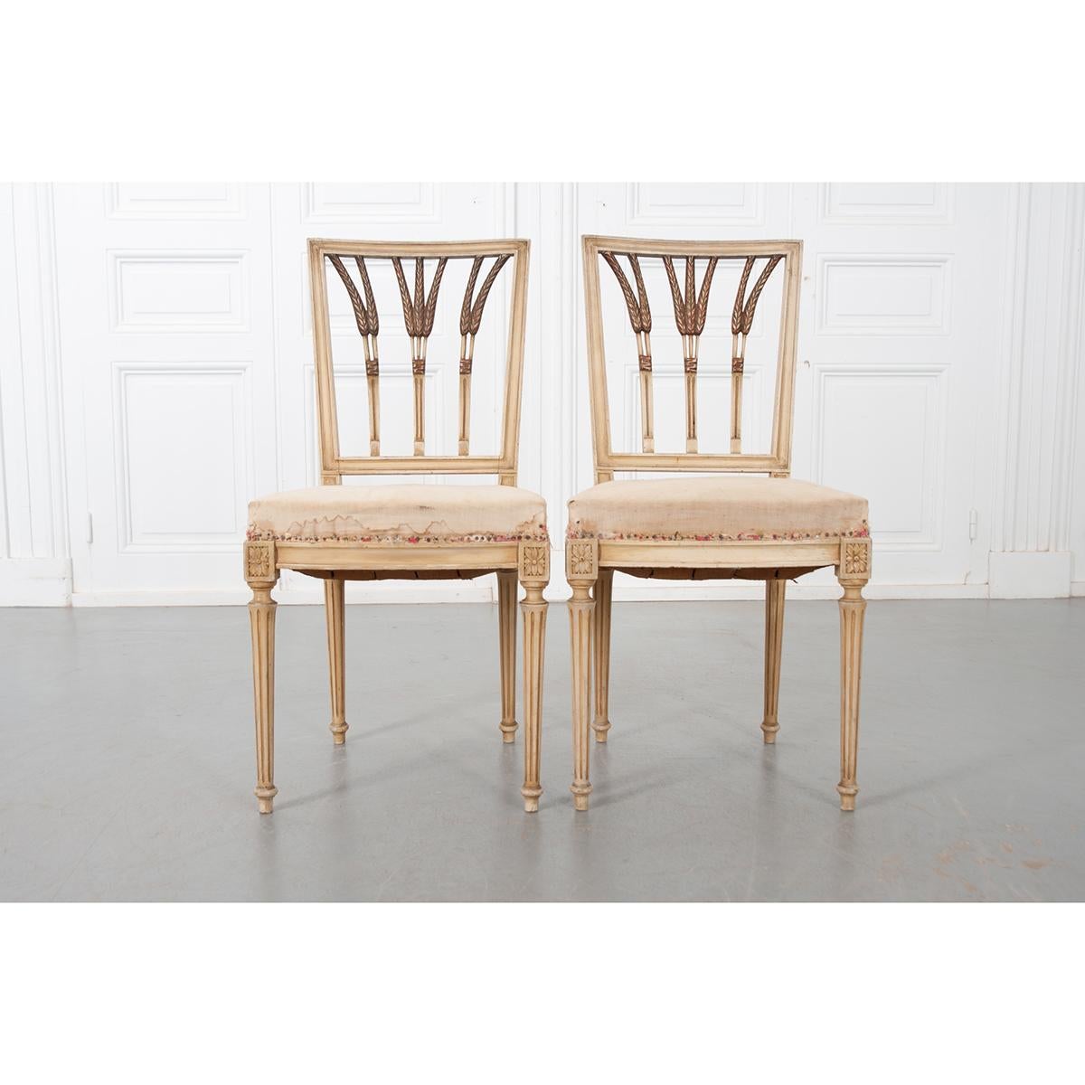 French Set of 10 Louis XVI-Style Dining Chairs 2