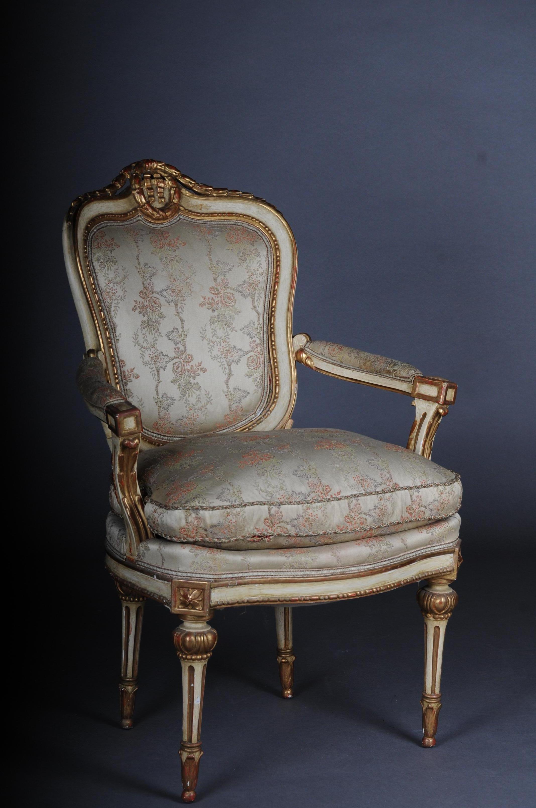 Carved French Set of 18 Salon Chairs / Armchairs, Napoleon III For Sale