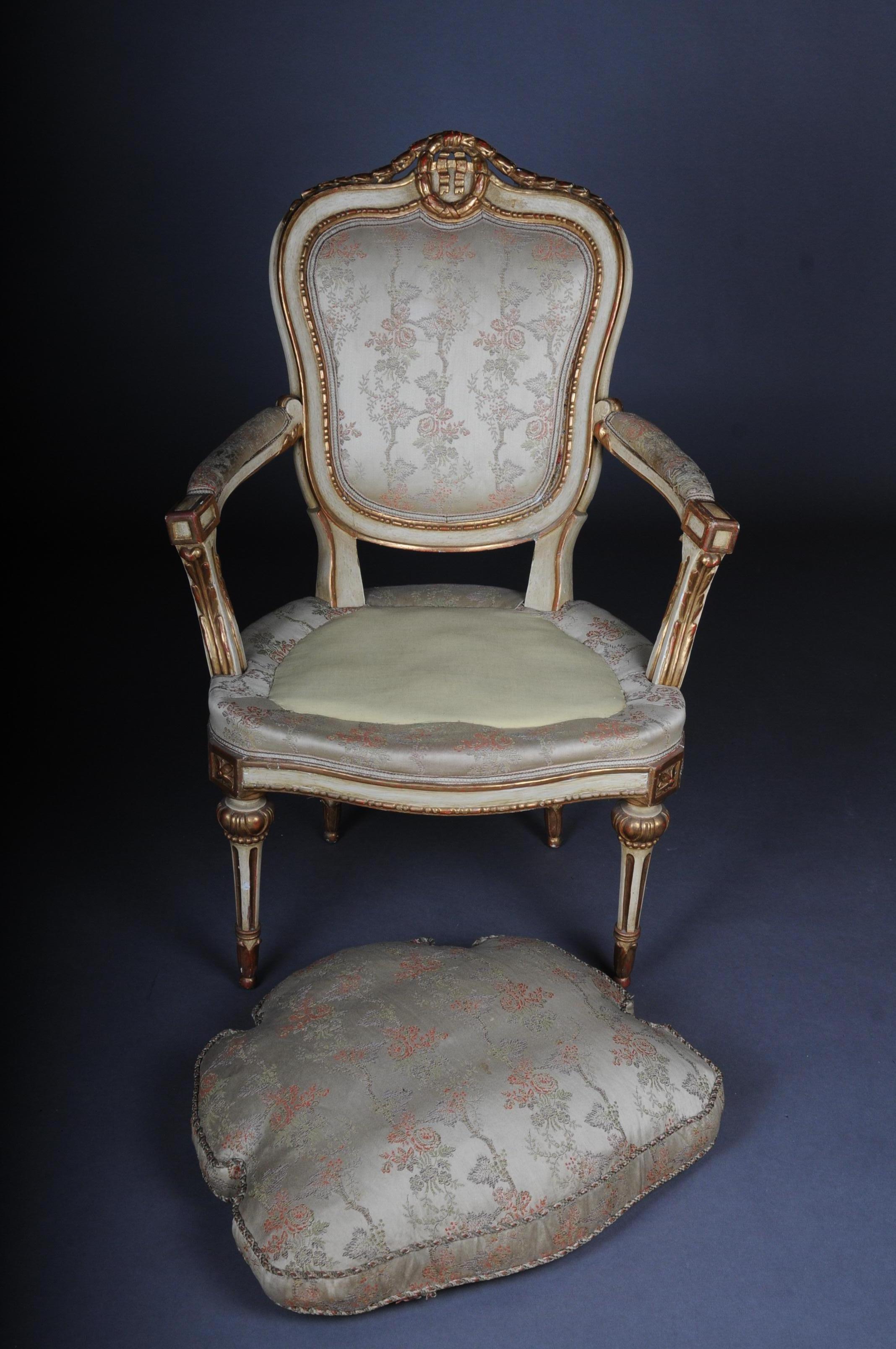 French Set of 18 Salon Chairs / Armchairs, Napoleon III For Sale 2