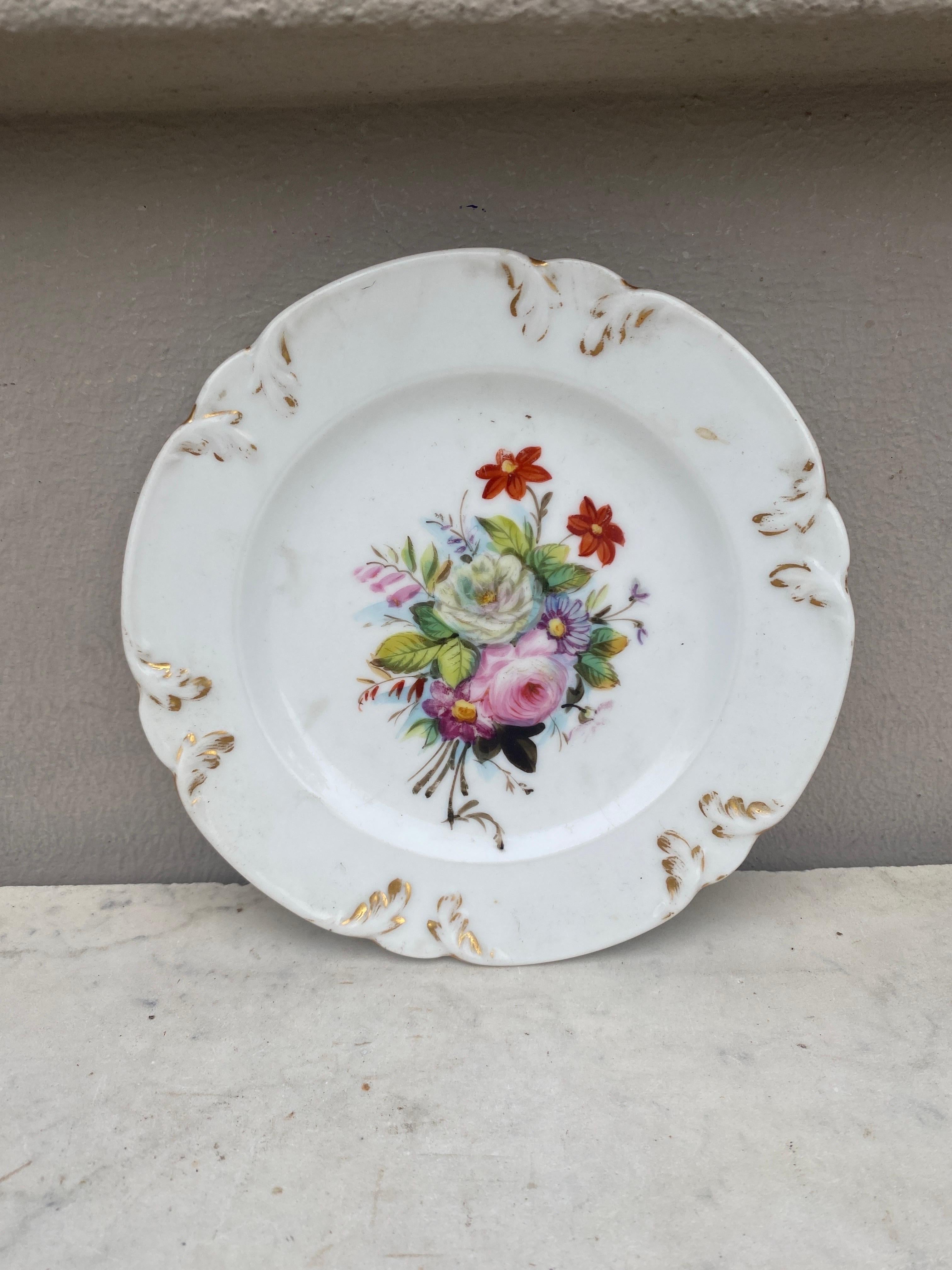 Ensemble de 4 assiettes à dessert en porcelaine Circa 1880 Bon état - En vente à Austin, TX