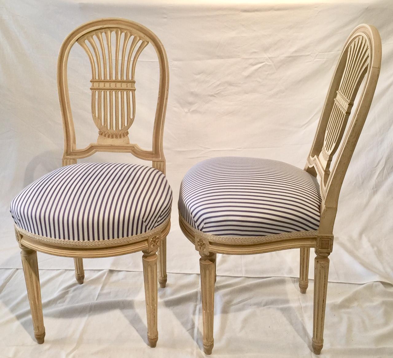 French Set of 4 Louis XVI Style Hot Air Balloon Montgolfier Chairs 3