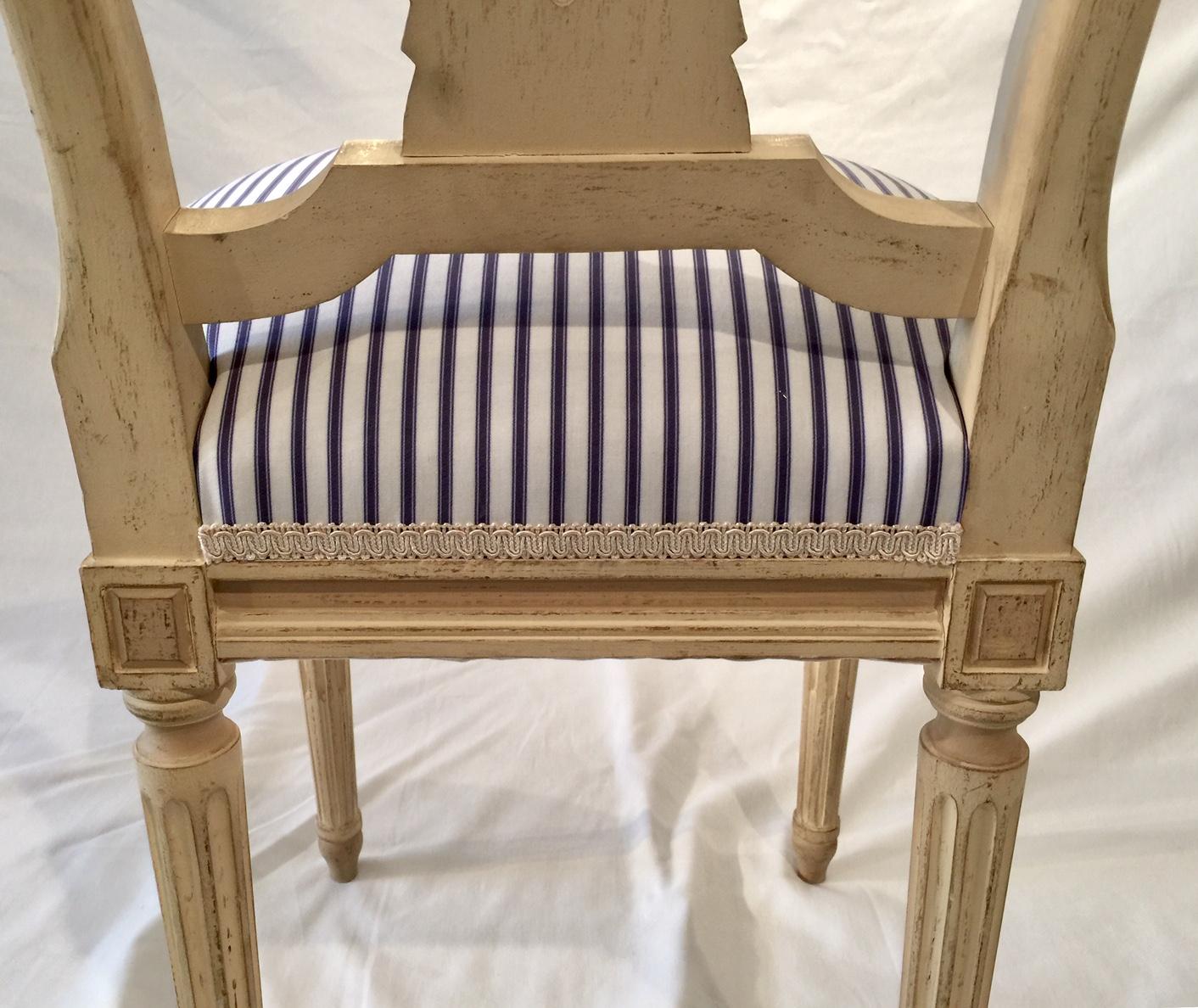 French Set of 4 Louis XVI Style Hot Air Balloon Montgolfier Chairs 6