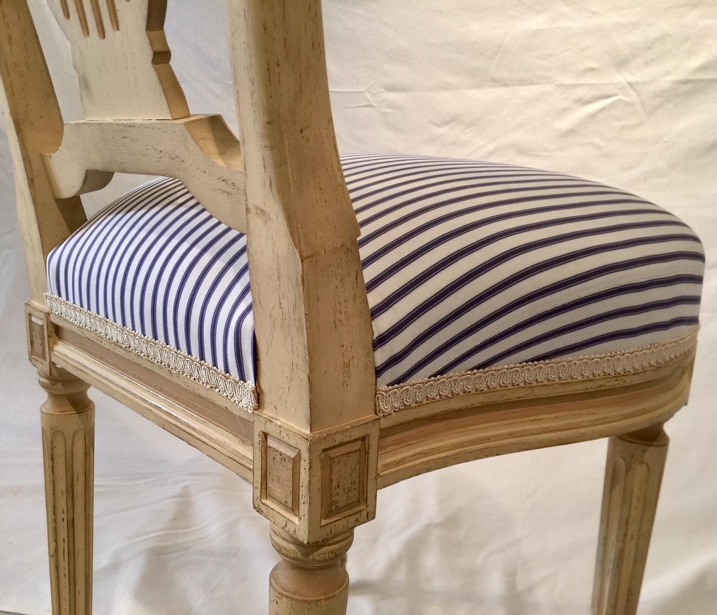 French Set of 4 Louis XVI Style Hot Air Balloon Montgolfier Chairs 8