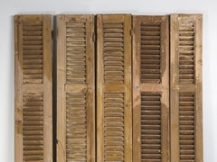 French Set of (5) Shutters from a Chateau in Brittany in Original Paint c1800's