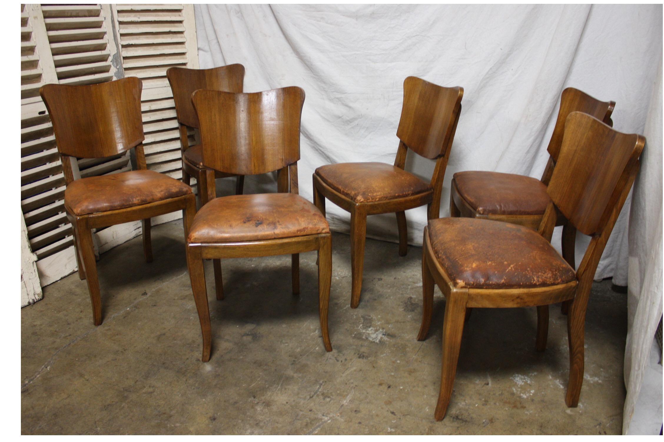 French set of 6 dining chairs.