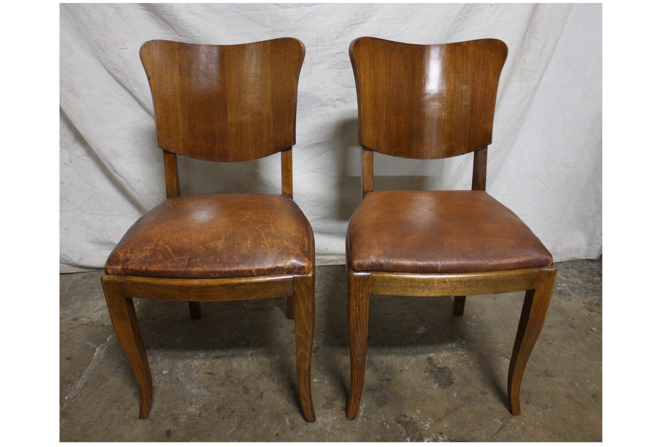 20th Century French Set of 6 Dining Chairs