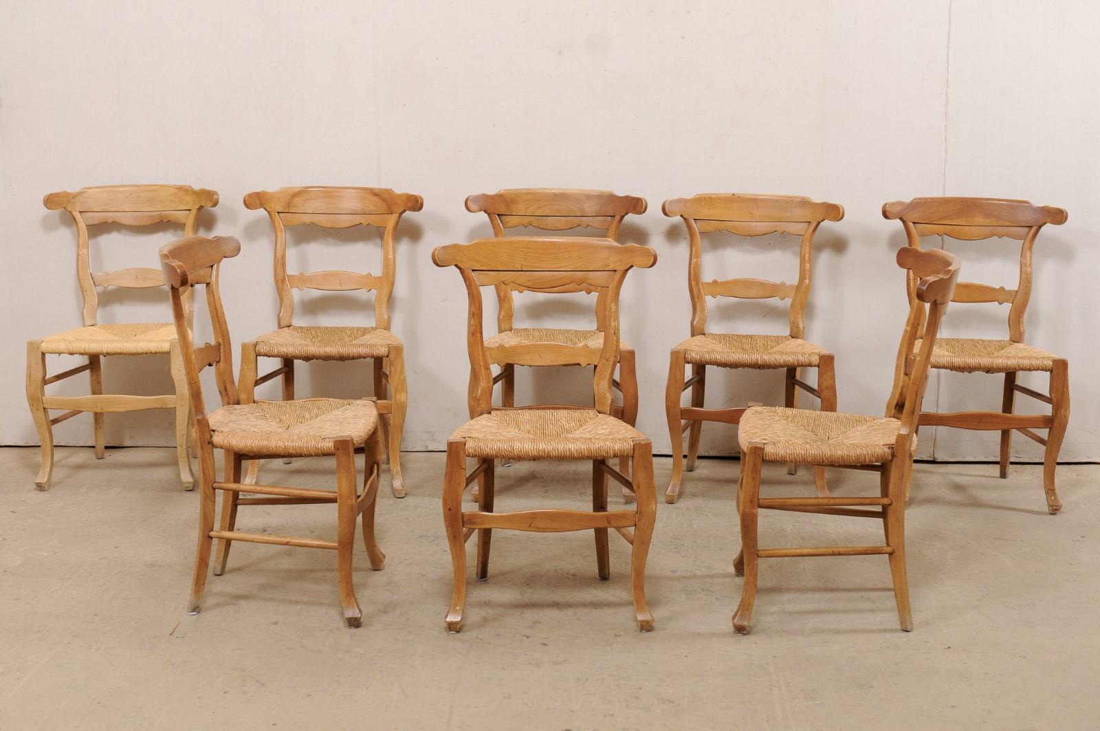 french country rush seat chairs