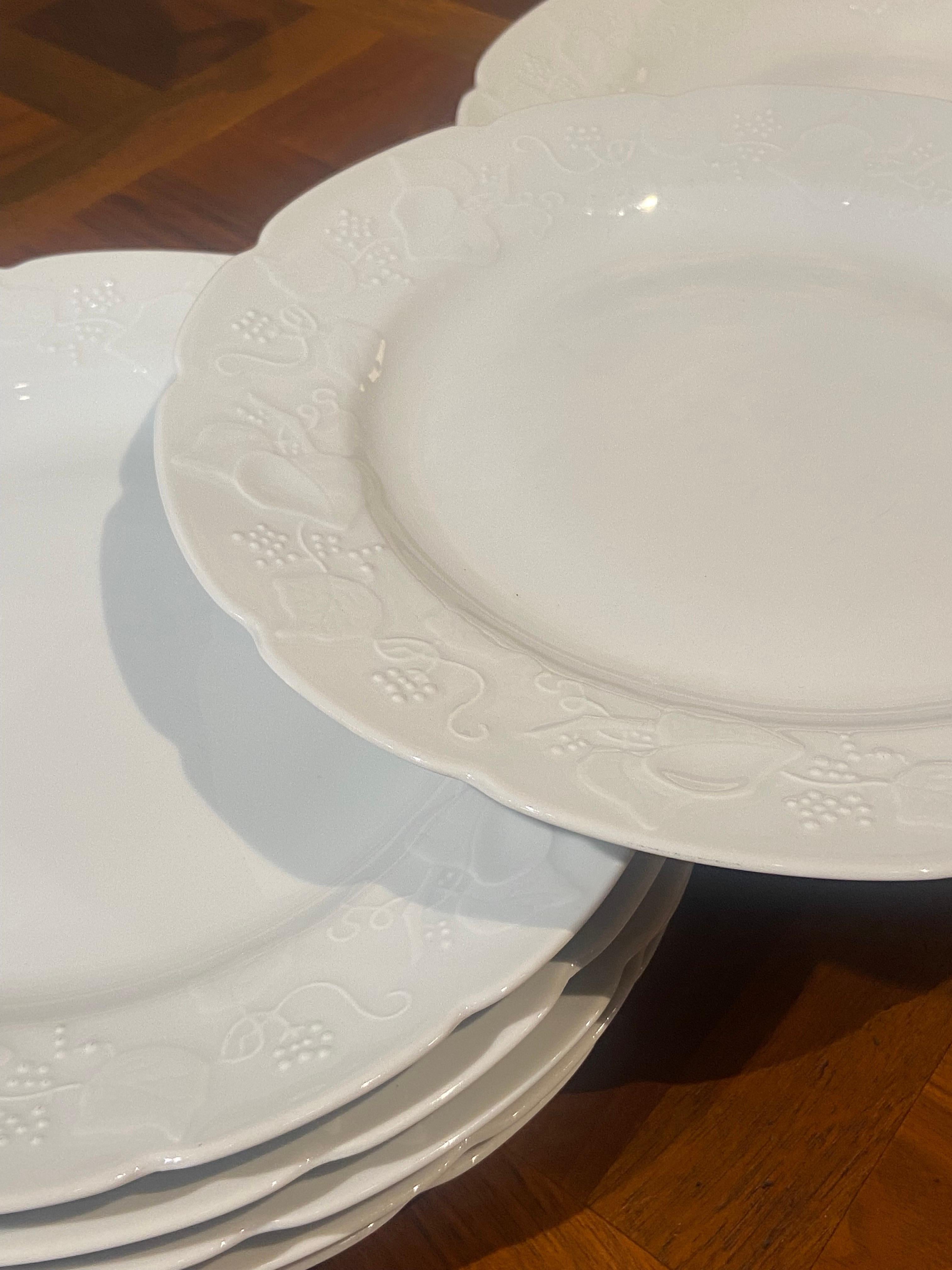 20th Century French Set of Eleven Dinner Plates by Lierre Sauvage CNP  For Sale