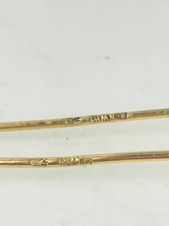 French Set of Hat Pins, Celestial Star Colbolt Blue Gold Enamel, WH Hallmarked