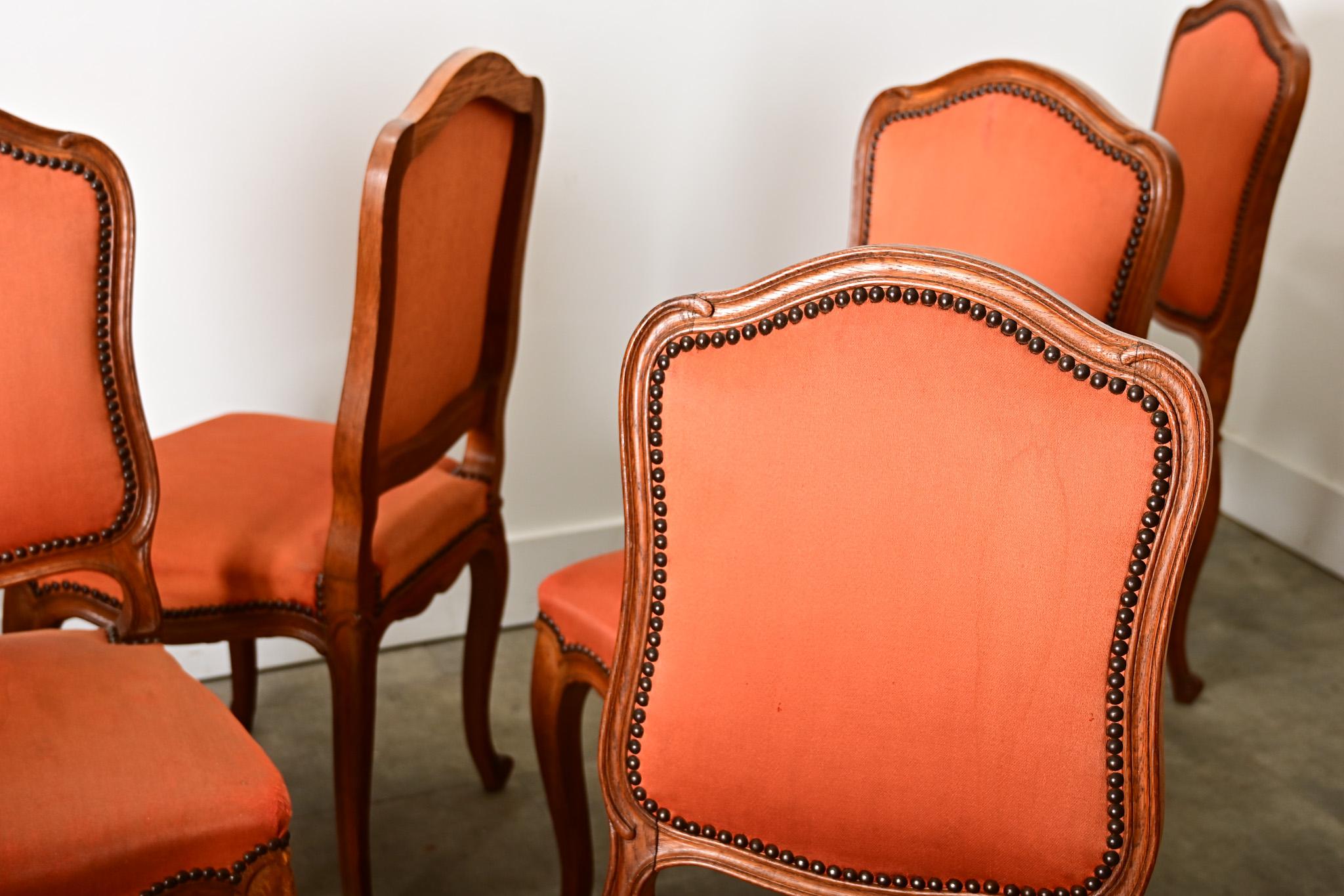 Set francese di nove sedie da pranzo in stile Luigi XV in vendita 9