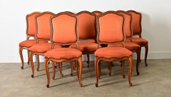 French Set of Nine Louis XV Style Dining Chairs