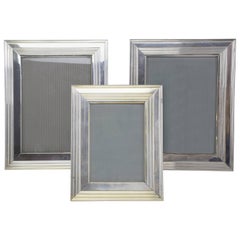 French Set of Three Vintage Silver Christofle Frames, 1960-1970