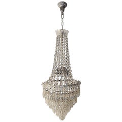French Seven-Tier Crystal Prisms and Florets Chandelier