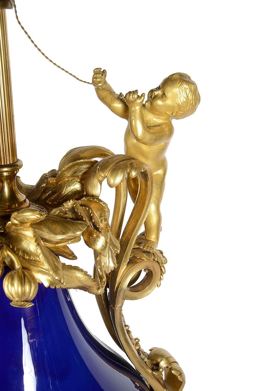 French Sevres, Louis XVI style vase / lamp, late 19th Century For Sale 1
