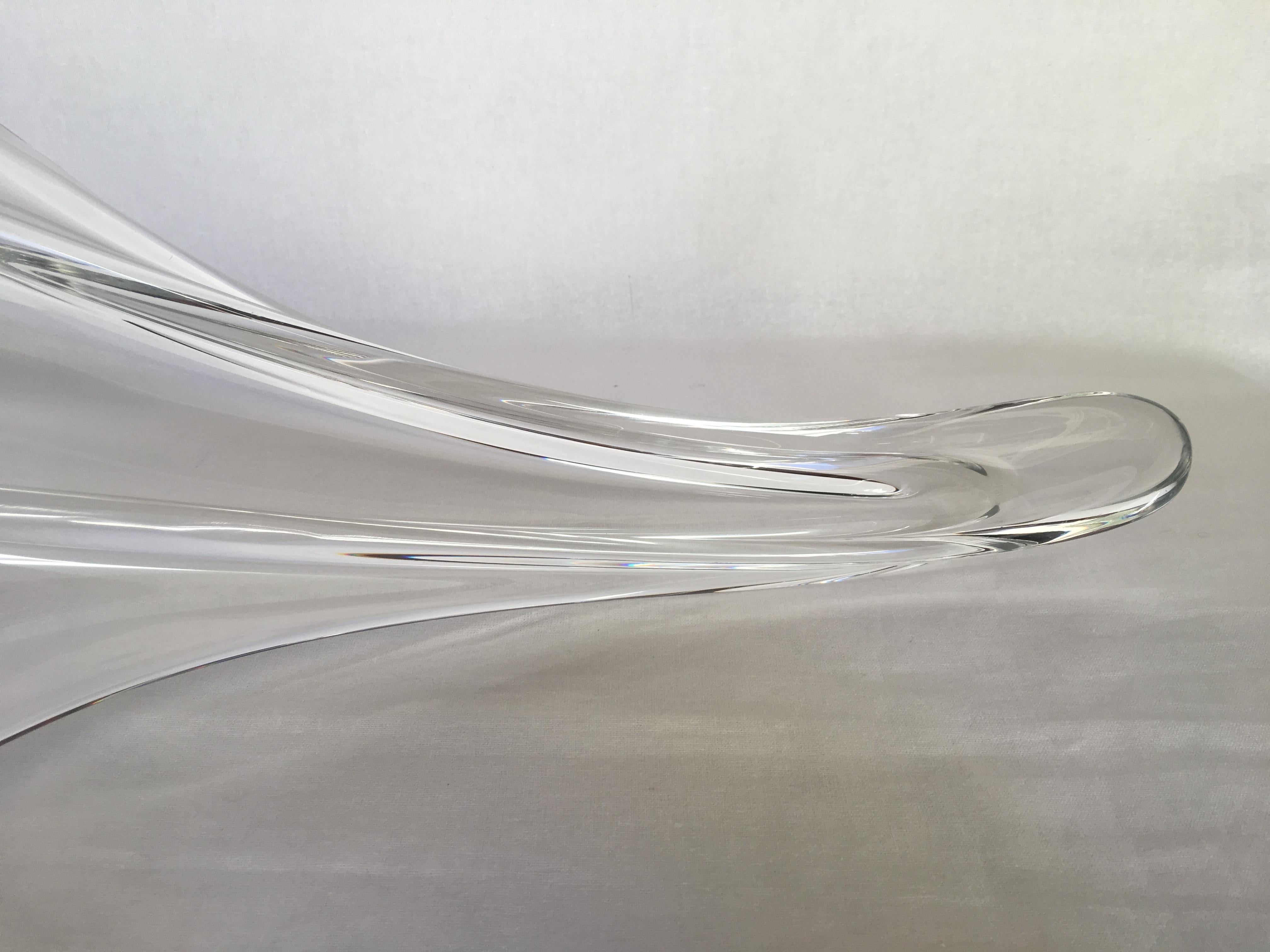 Sevres Französischer Tafelaufsatz aus klarem Kristall und skulpturalem Kunstglas, signiert  im Angebot 7