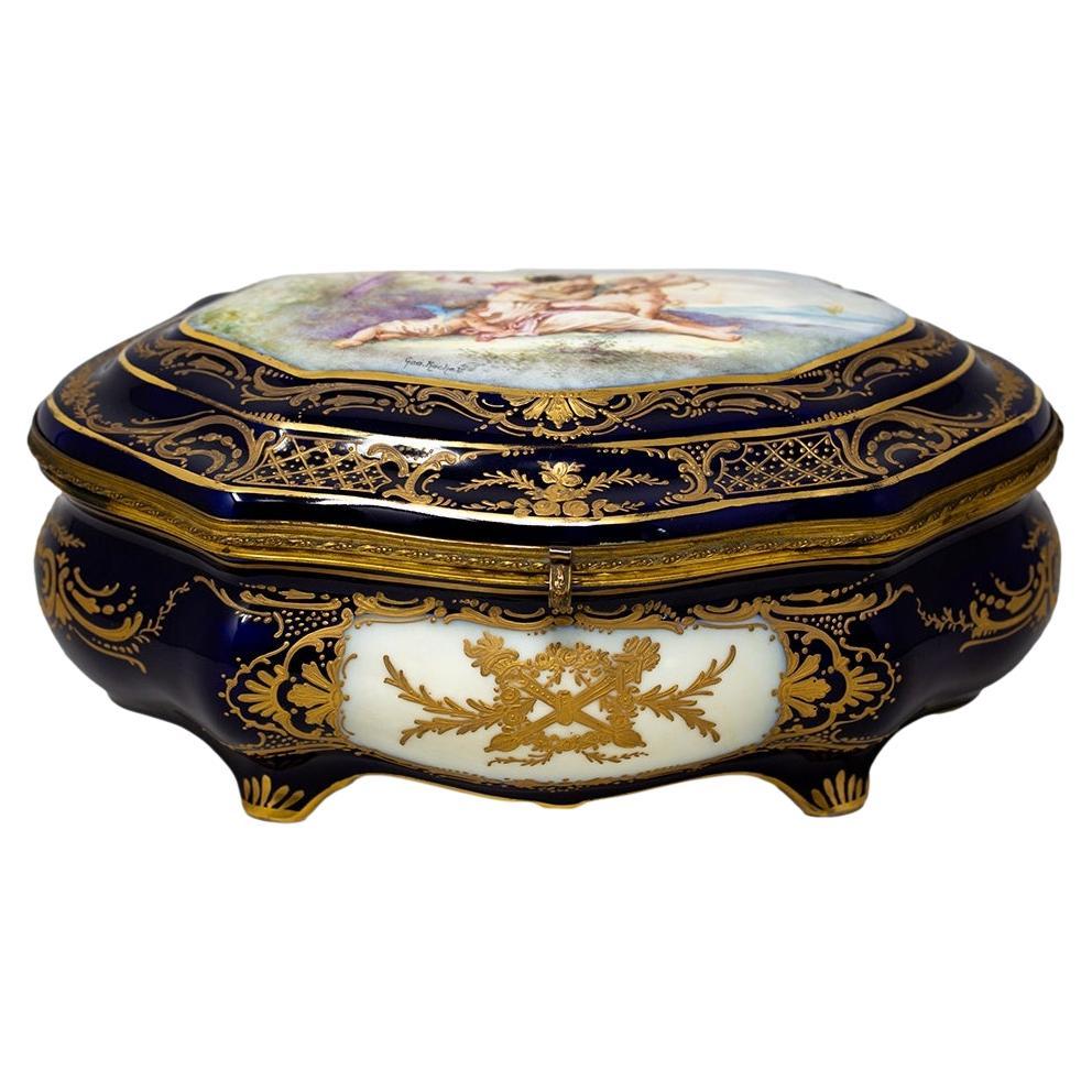 French 'Sevres' Porcelain Box For Sale