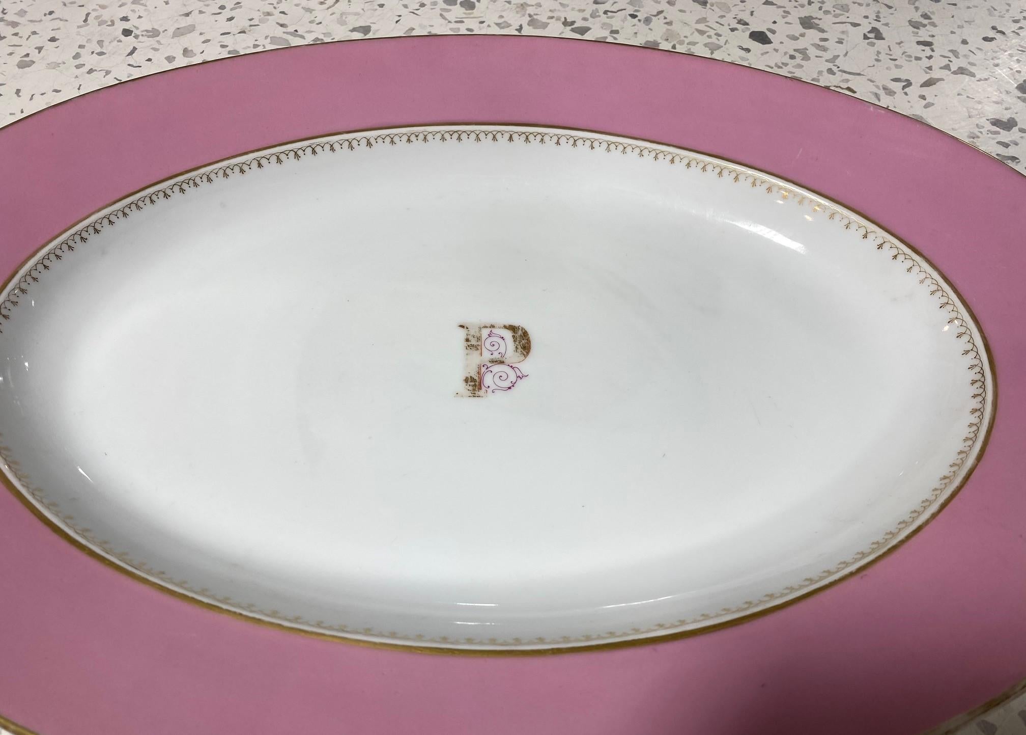 Français Sèvres Signé Marqué Début 19ème siècle Porcelaine Assiette Plat Charger en vente