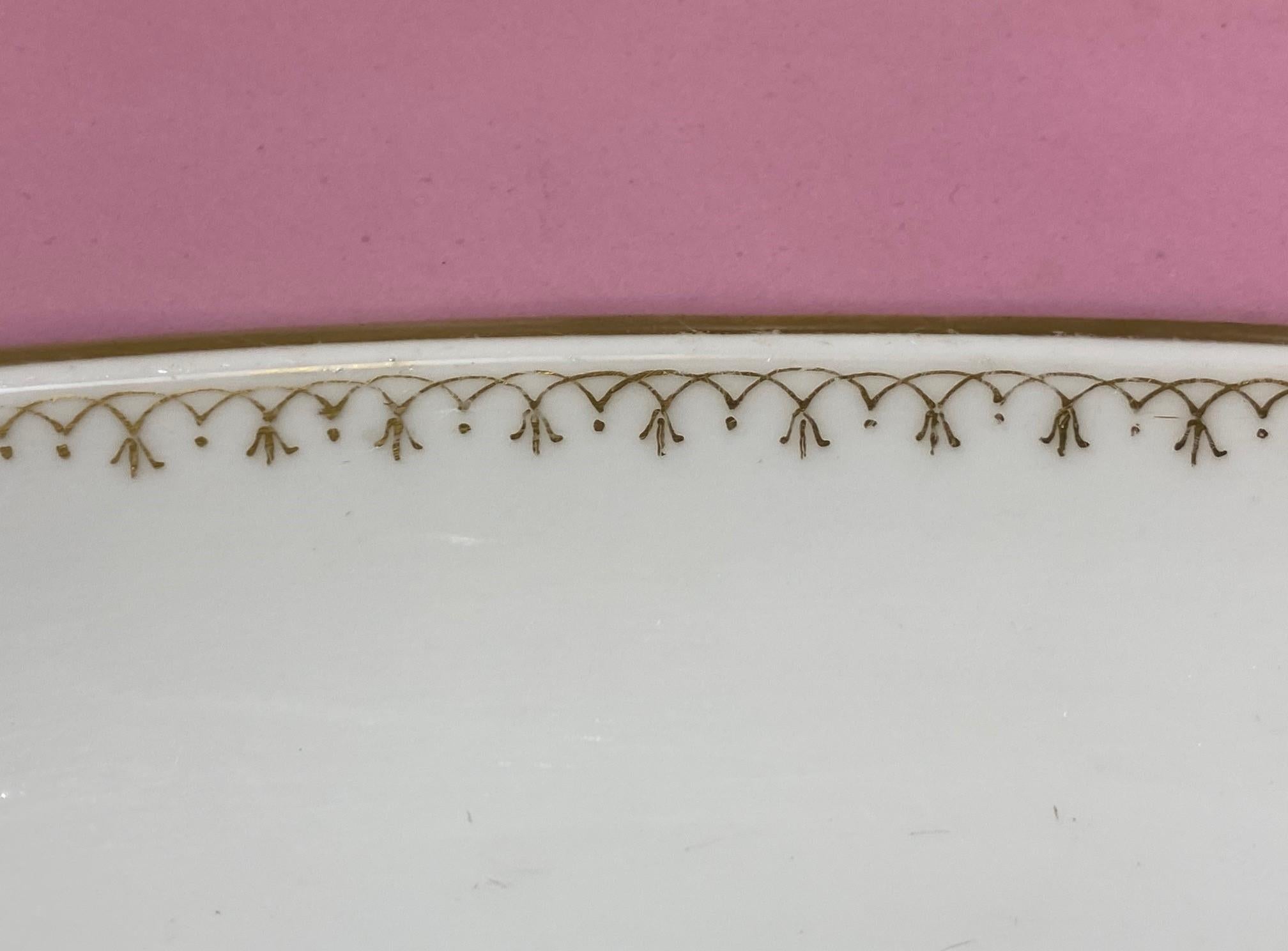 XIXe siècle Sèvres Signé Marqué Début 19ème siècle Porcelaine Assiette Plat Charger en vente