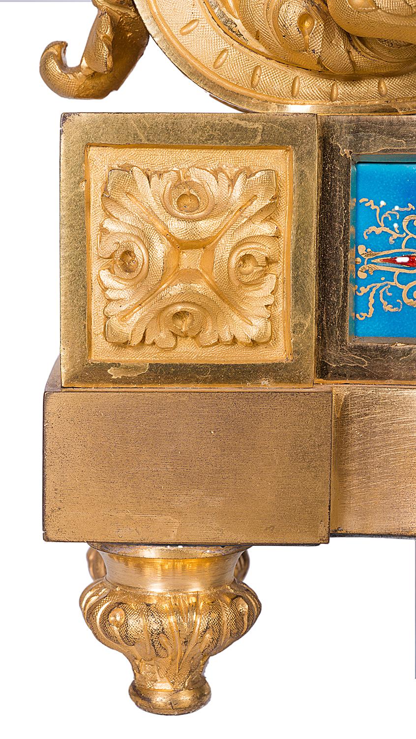 Französisches Uhren-Set im Sevres-Stil, 19. Jahrhundert 1
