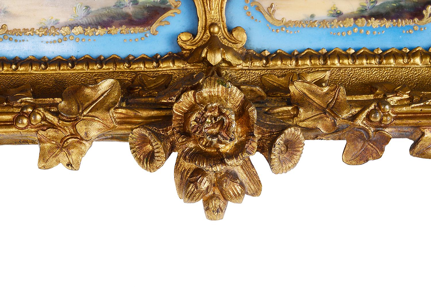 French Sevres Style Porcelain and Ormolu Casket, 19th Century 4