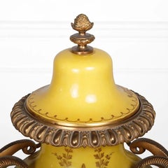 French Sevres Style Porcelain and Ormolu Urn