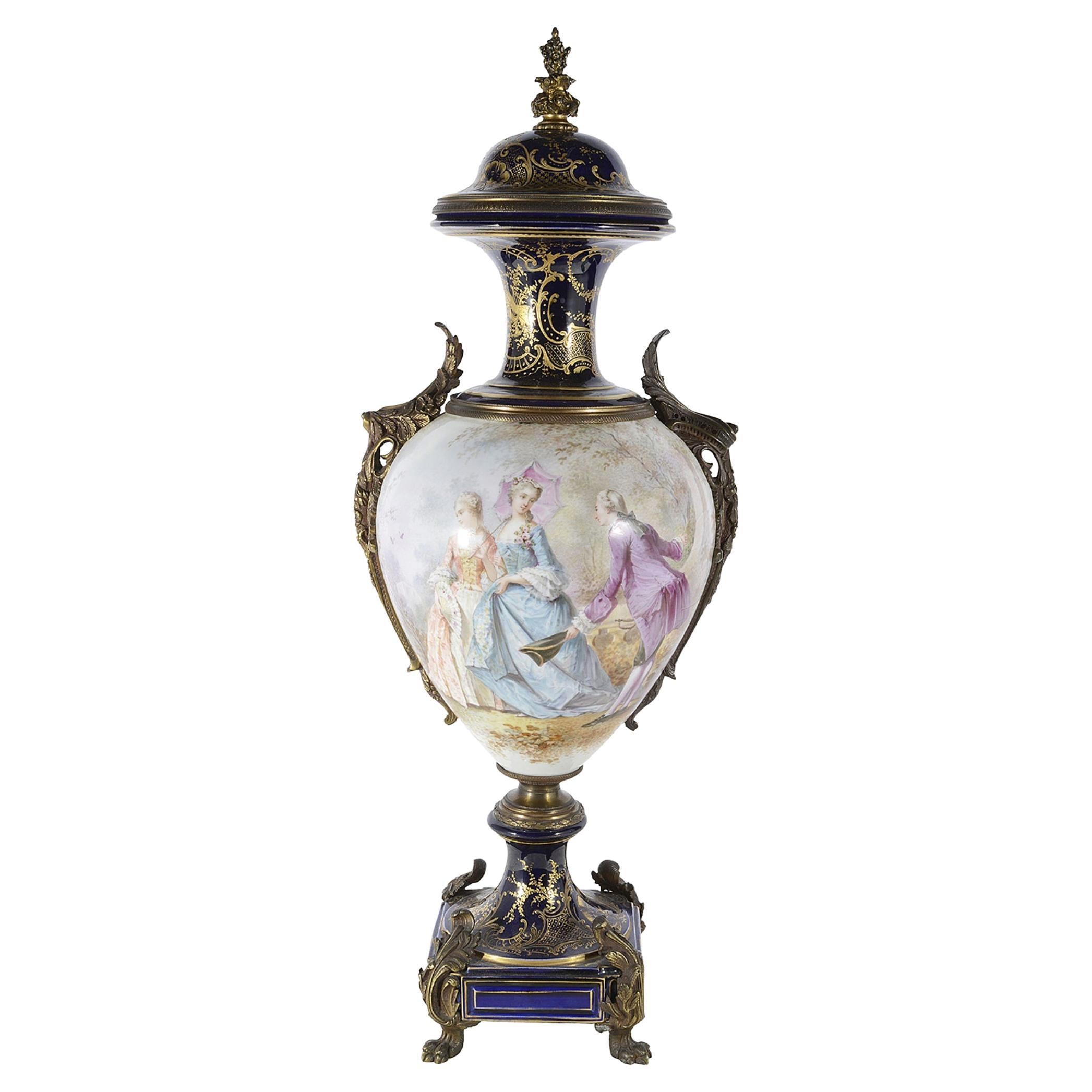 French Sevres Style Porcelain Vase