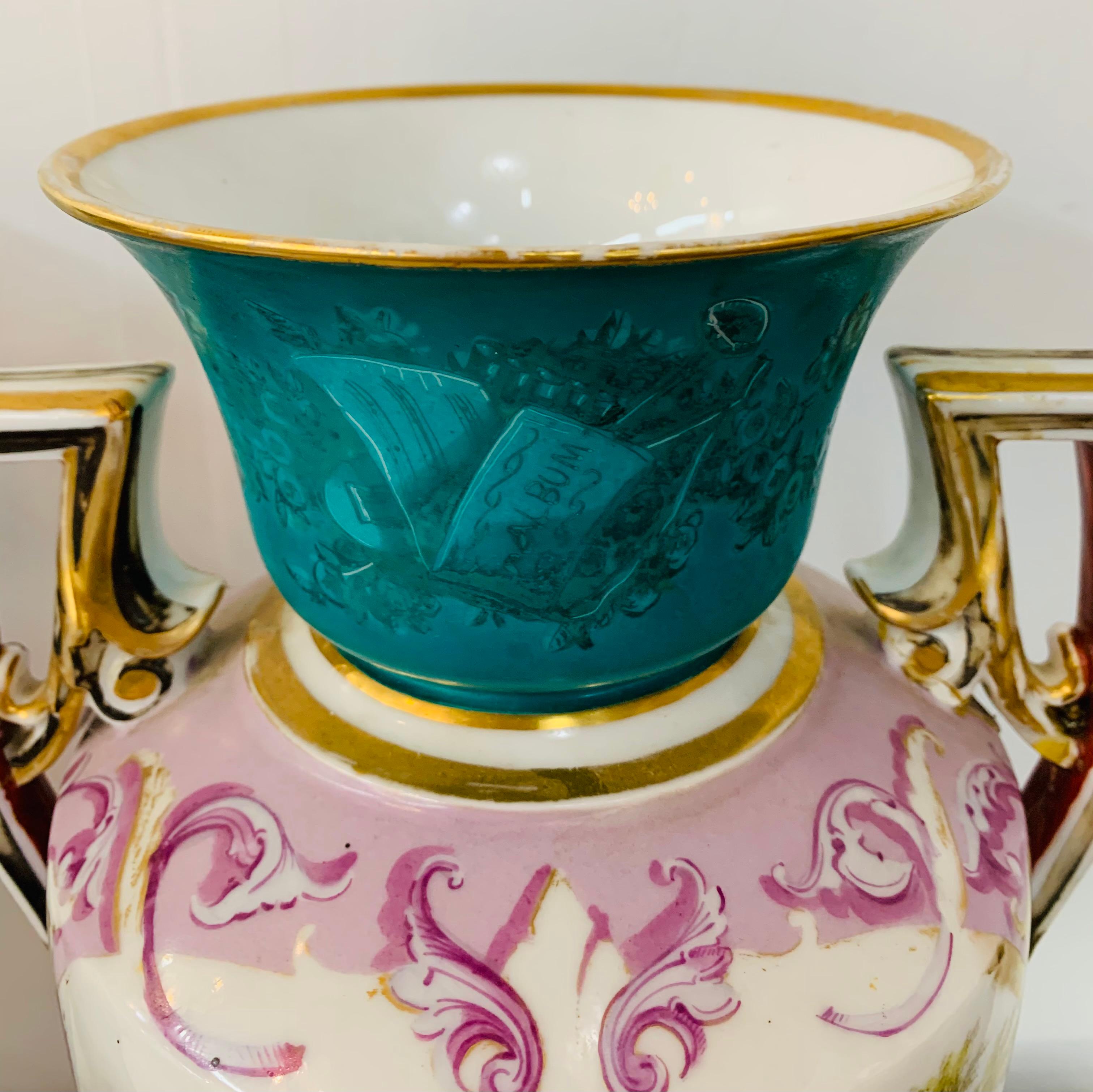 Belle Époque Vaso o urna in stile Sèvres francese, una coppia in vendita