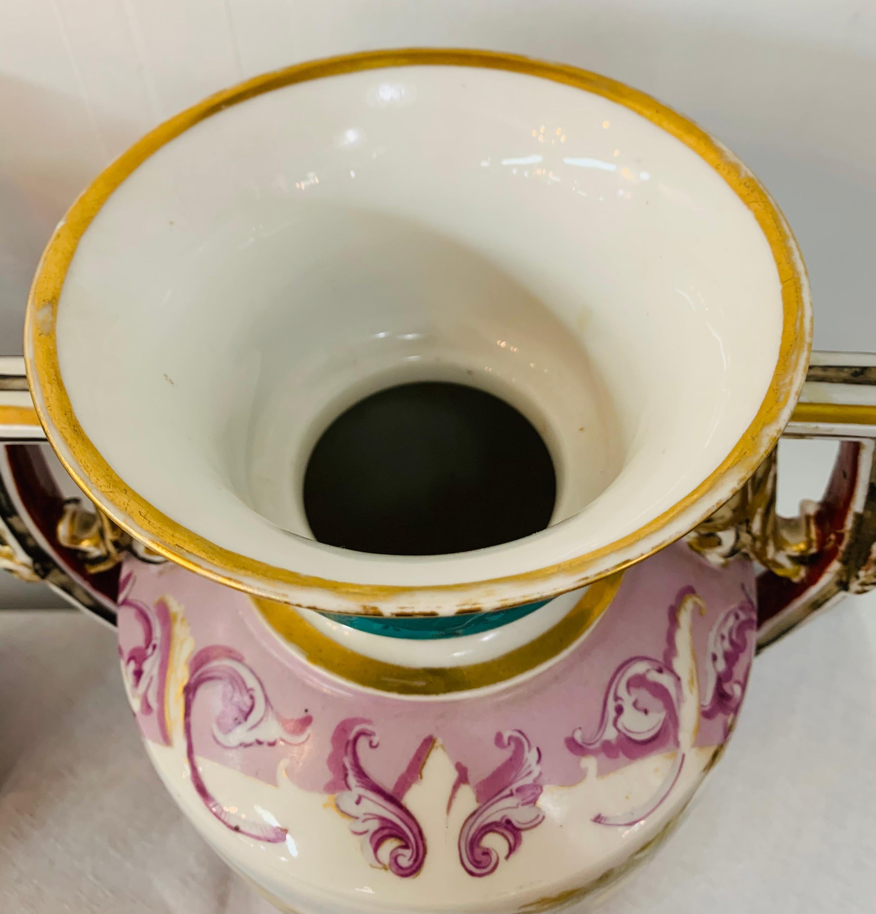 Belle Époque French Sèvres Style Vase or Urn, a Pair For Sale