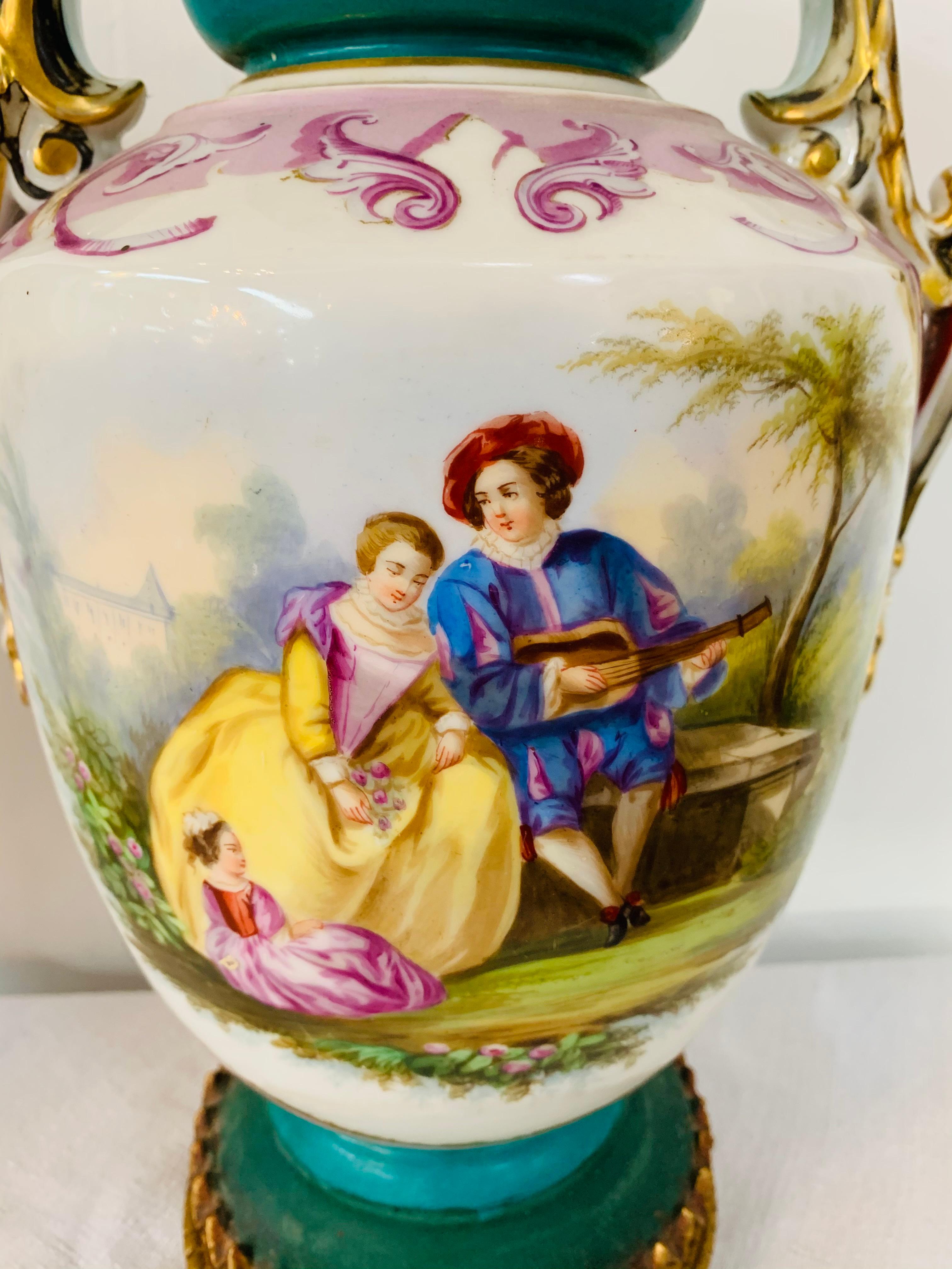20th Century French Sèvres Style Vase or Urn, a Pair For Sale