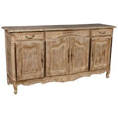 Vintage French Shabby Chic Sideboard in Lacquered Wood from 20th Century