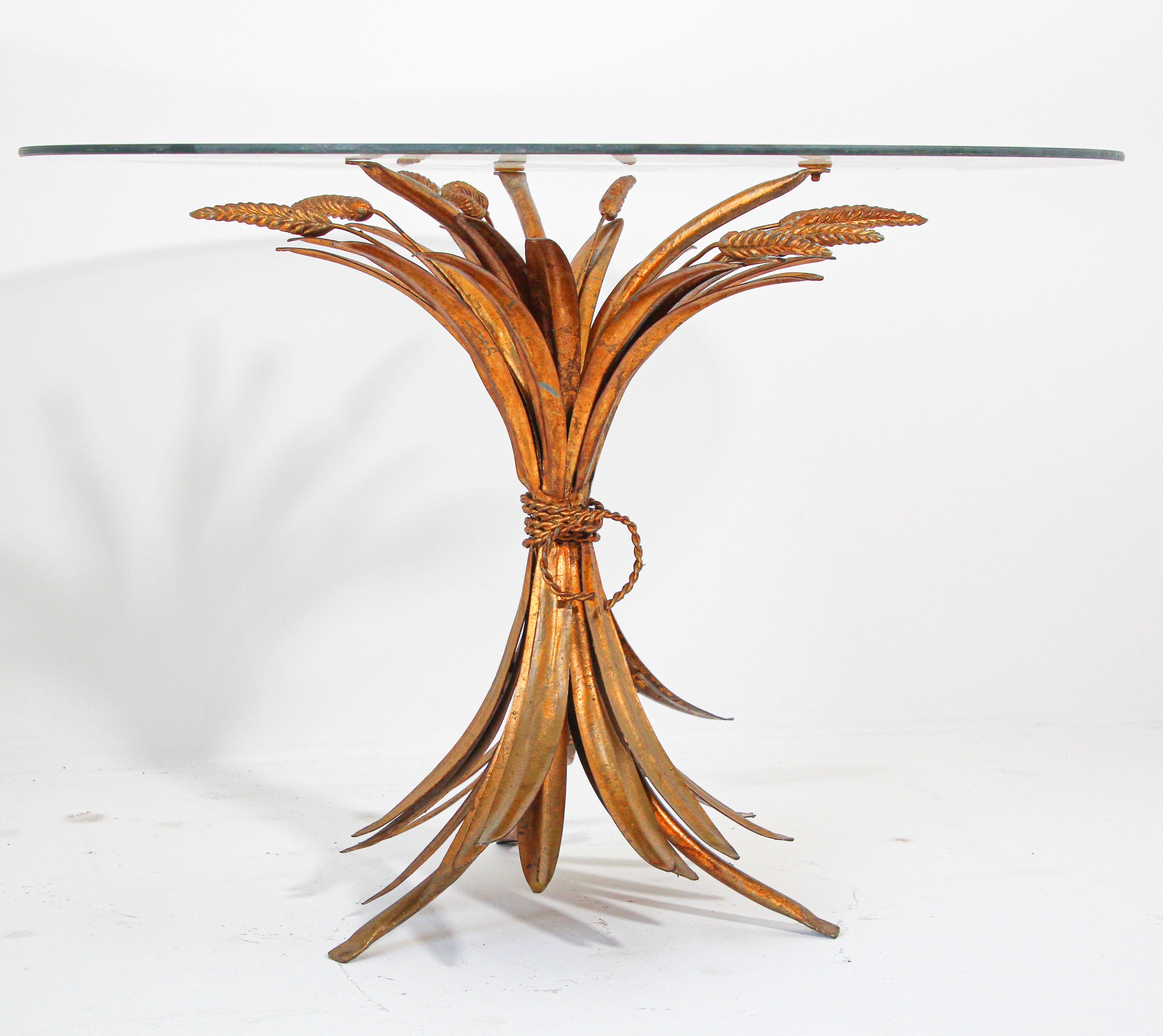 Italian French Sheaf of Wheat Side Table