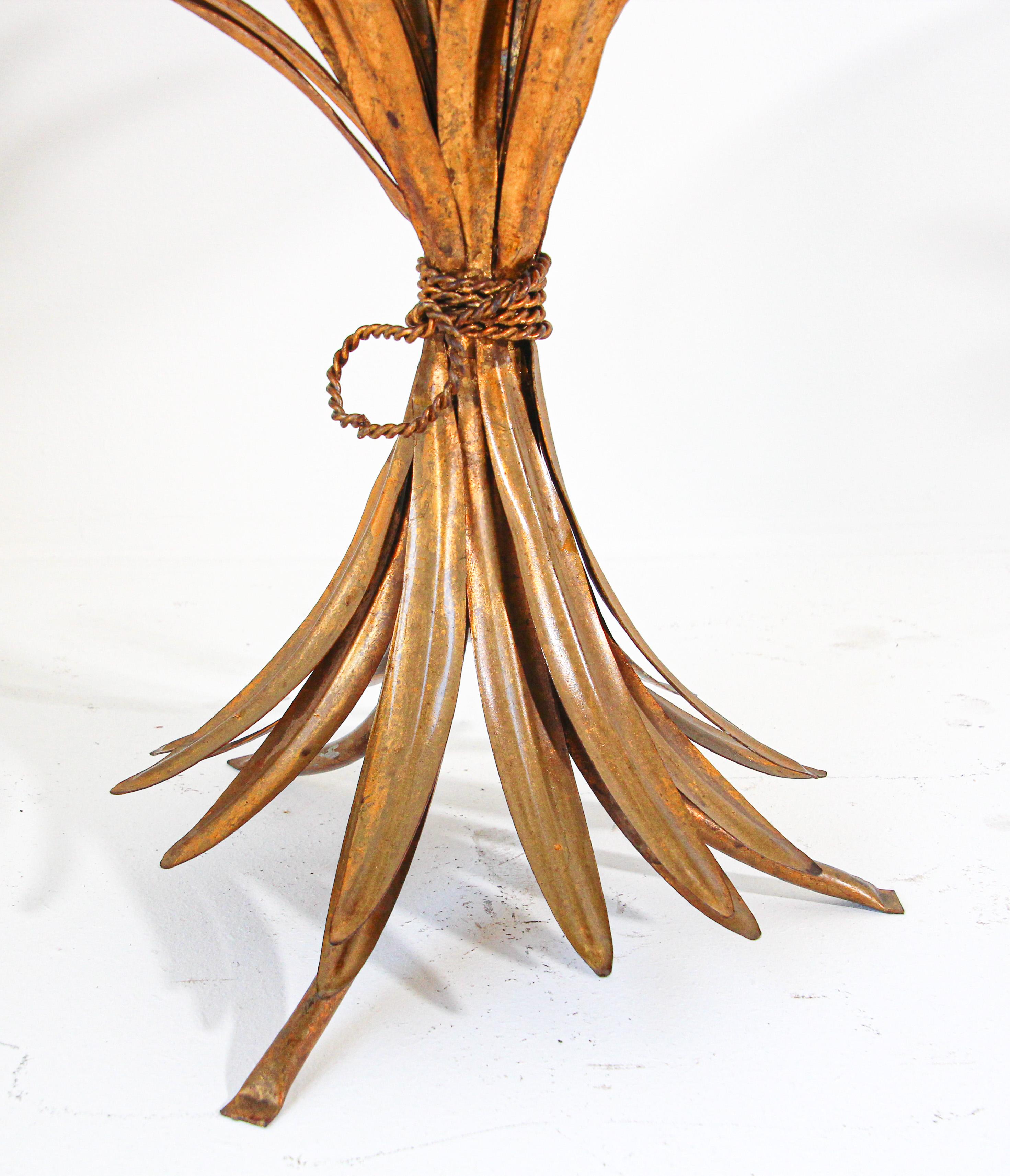 French Sheaf of Wheat Side Table In Good Condition In North Hollywood, CA