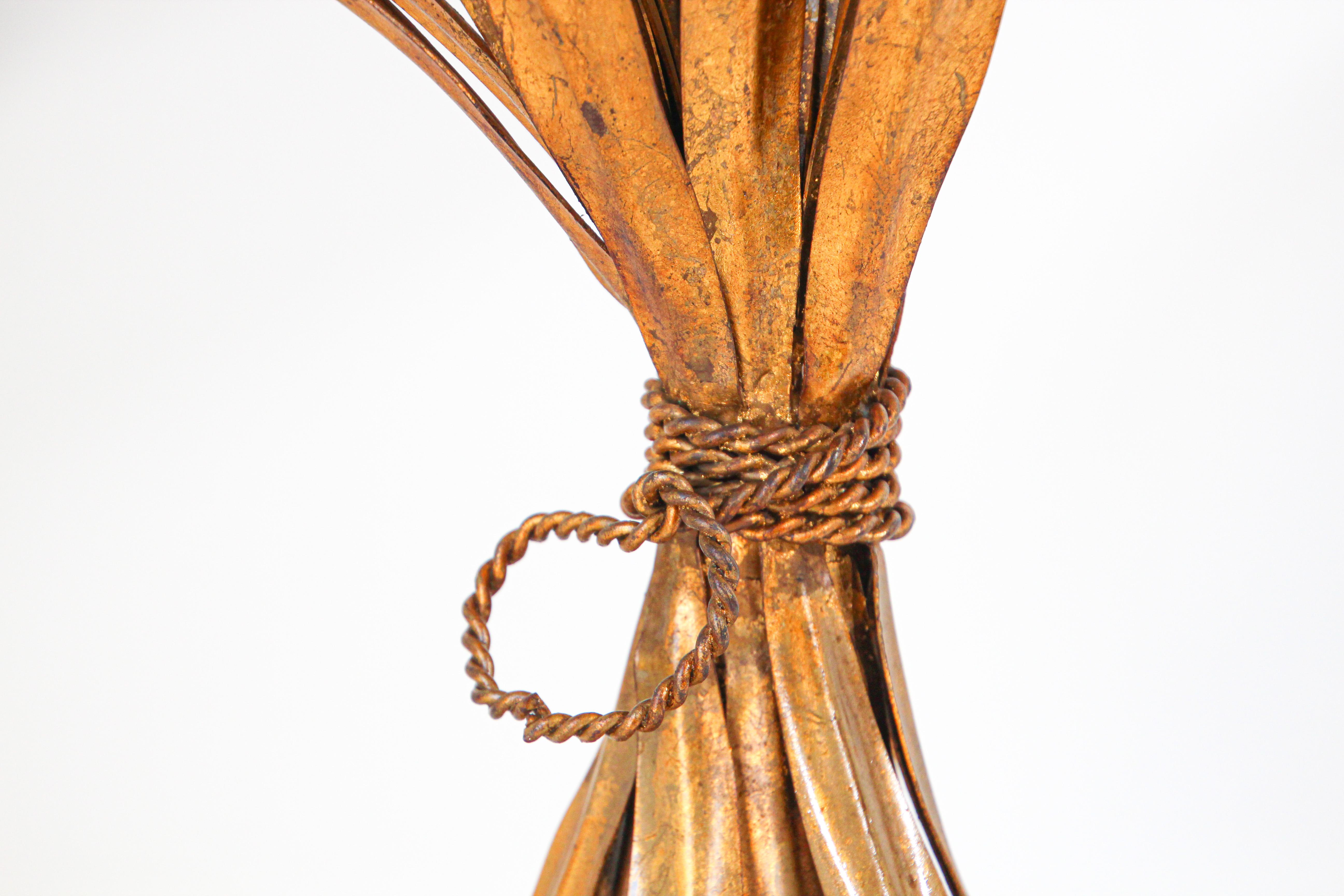20th Century French Sheaf of Wheat Side Table