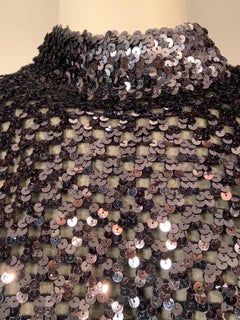 French Sheer Silk Chiffon and Sequins "Sweatshirt"  Annie Corvalli, Paris