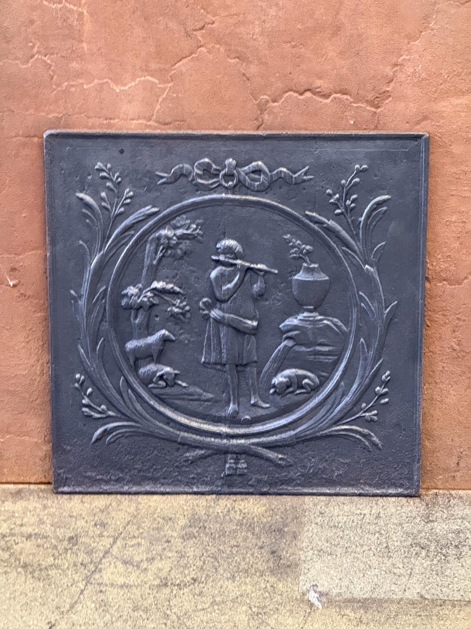 Francese Rivestimento del camino francese 'Shepherd' / Backsplash, periodo Napoleone III in vendita