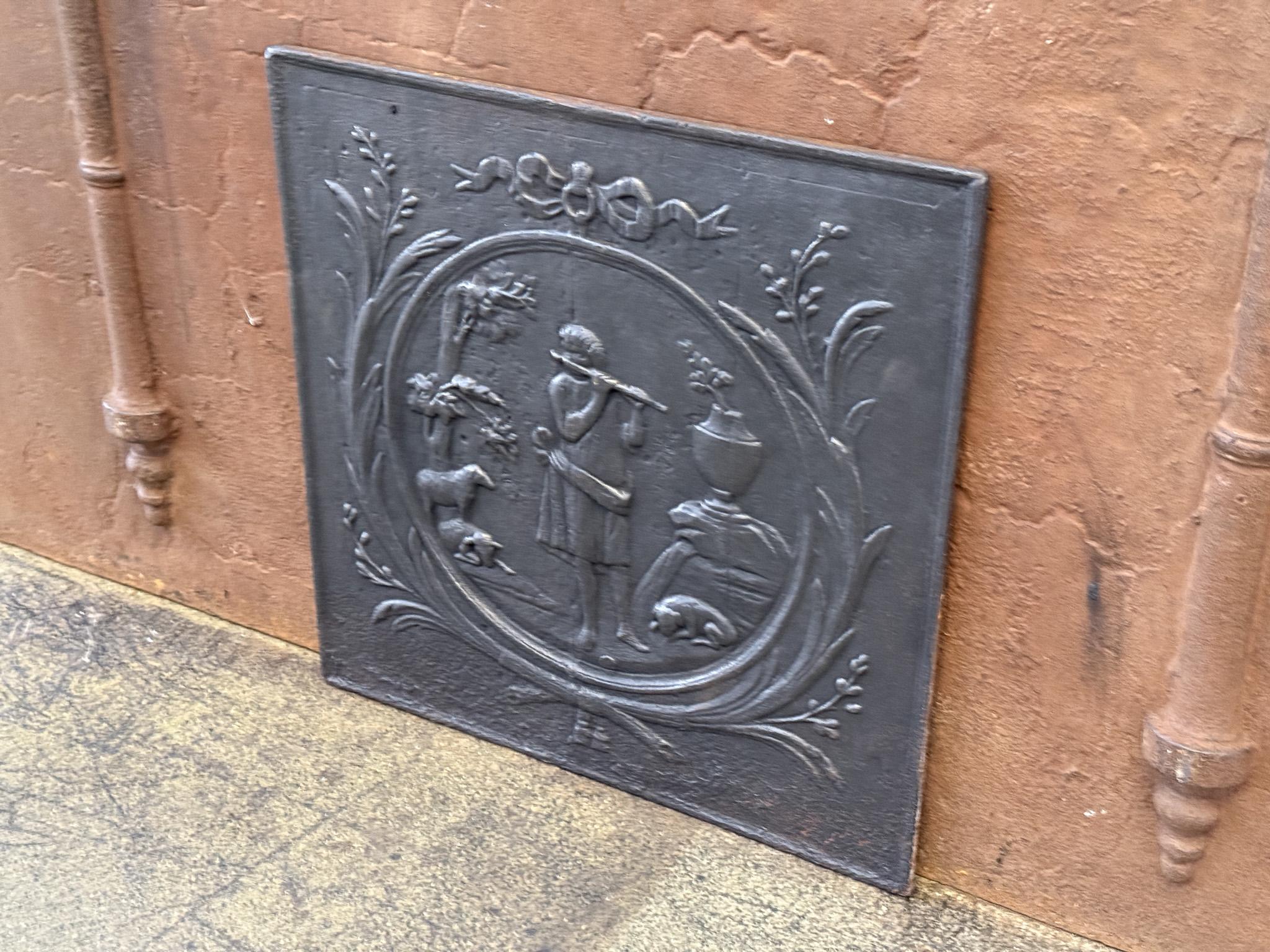 XIX secolo Rivestimento del camino francese 'Shepherd' / Backsplash, periodo Napoleone III in vendita