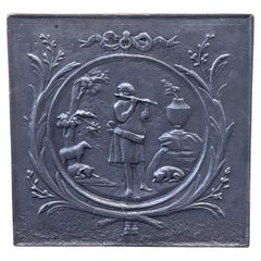 Plaque de cheminée / dosseret "Berger" français, période Napoléon III