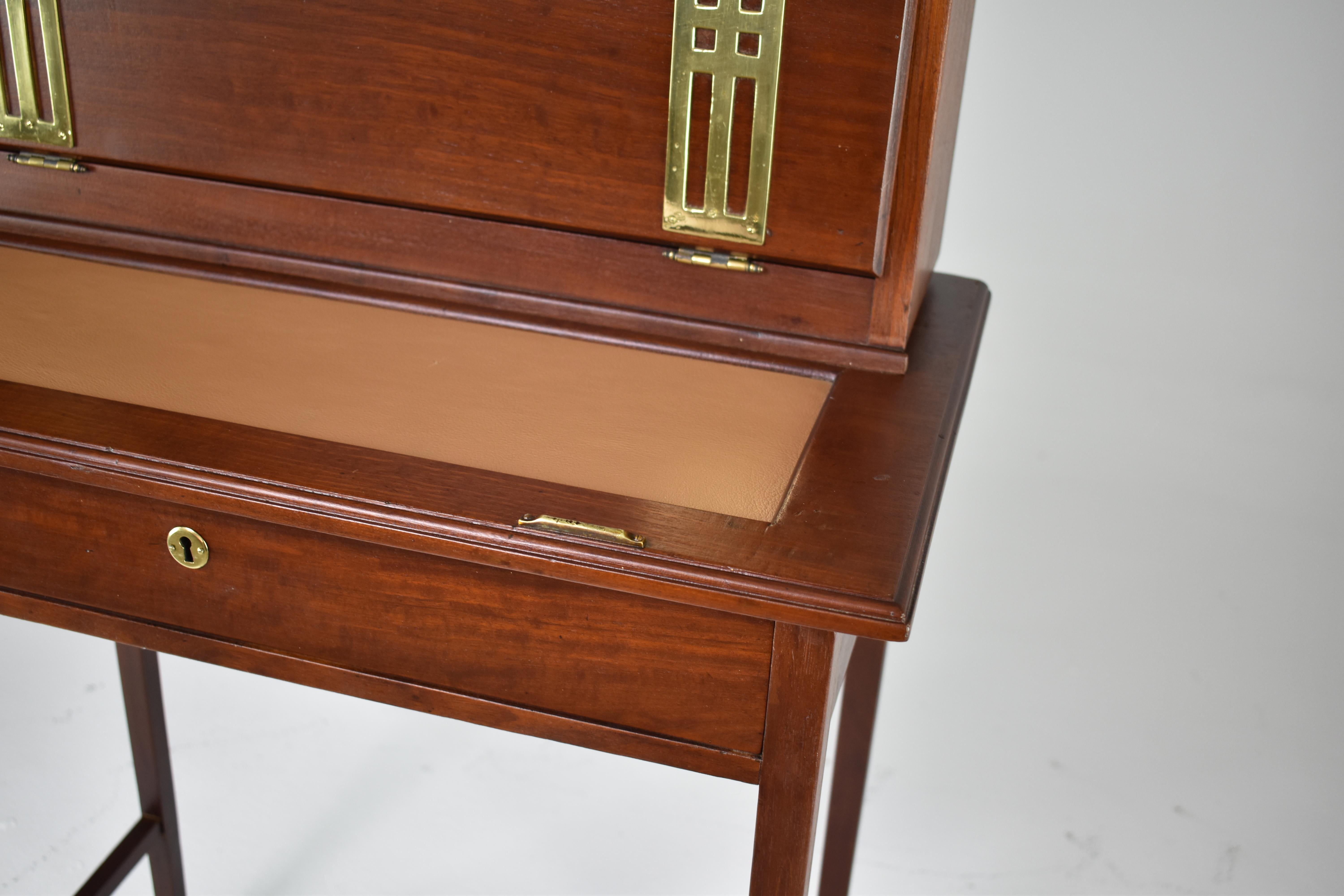 French Sheraton Revival Bonheur du Jour Console Desk 1930s  For Sale 7