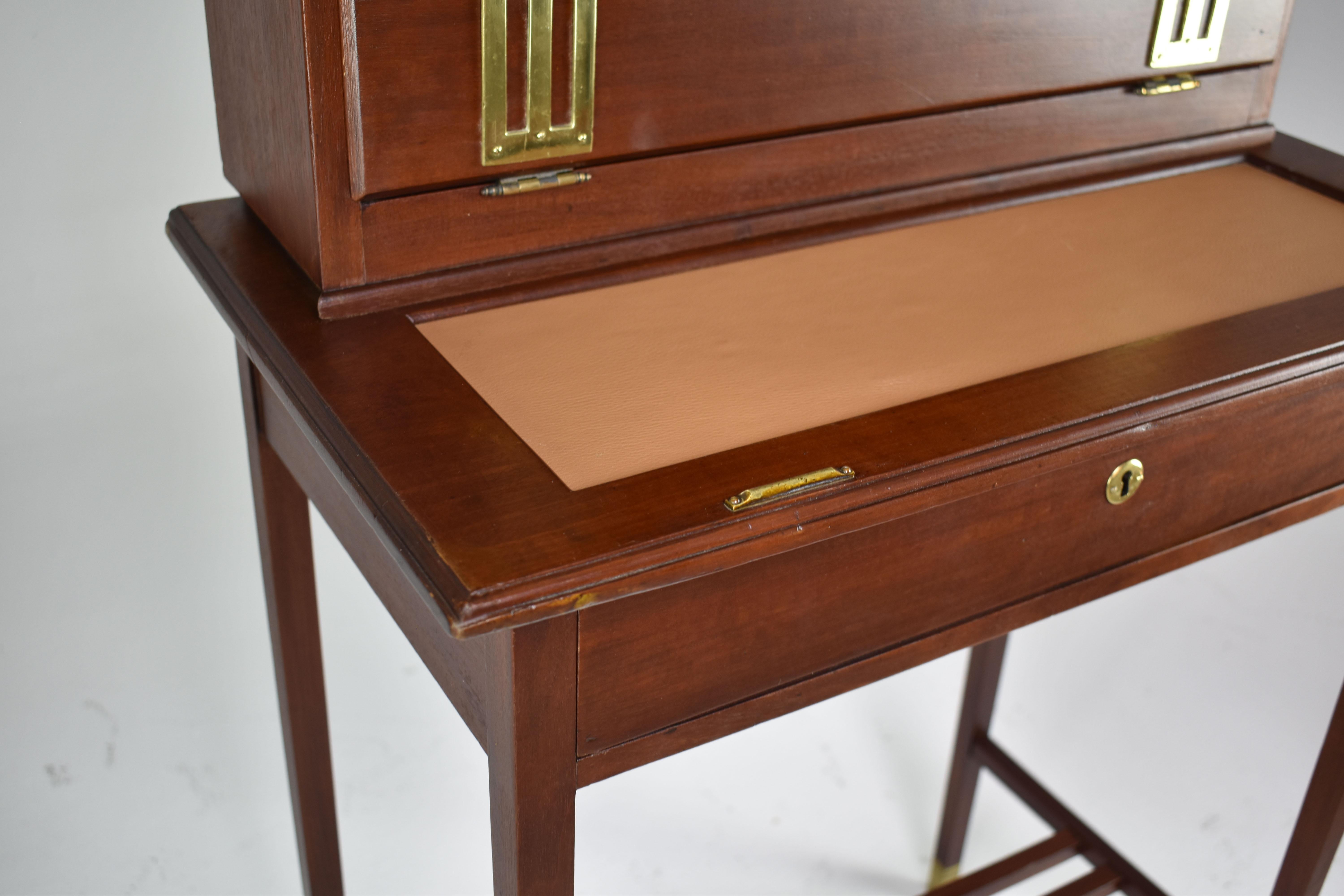 French Sheraton Revival Bonheur du Jour Console Desk 1930s  For Sale 8