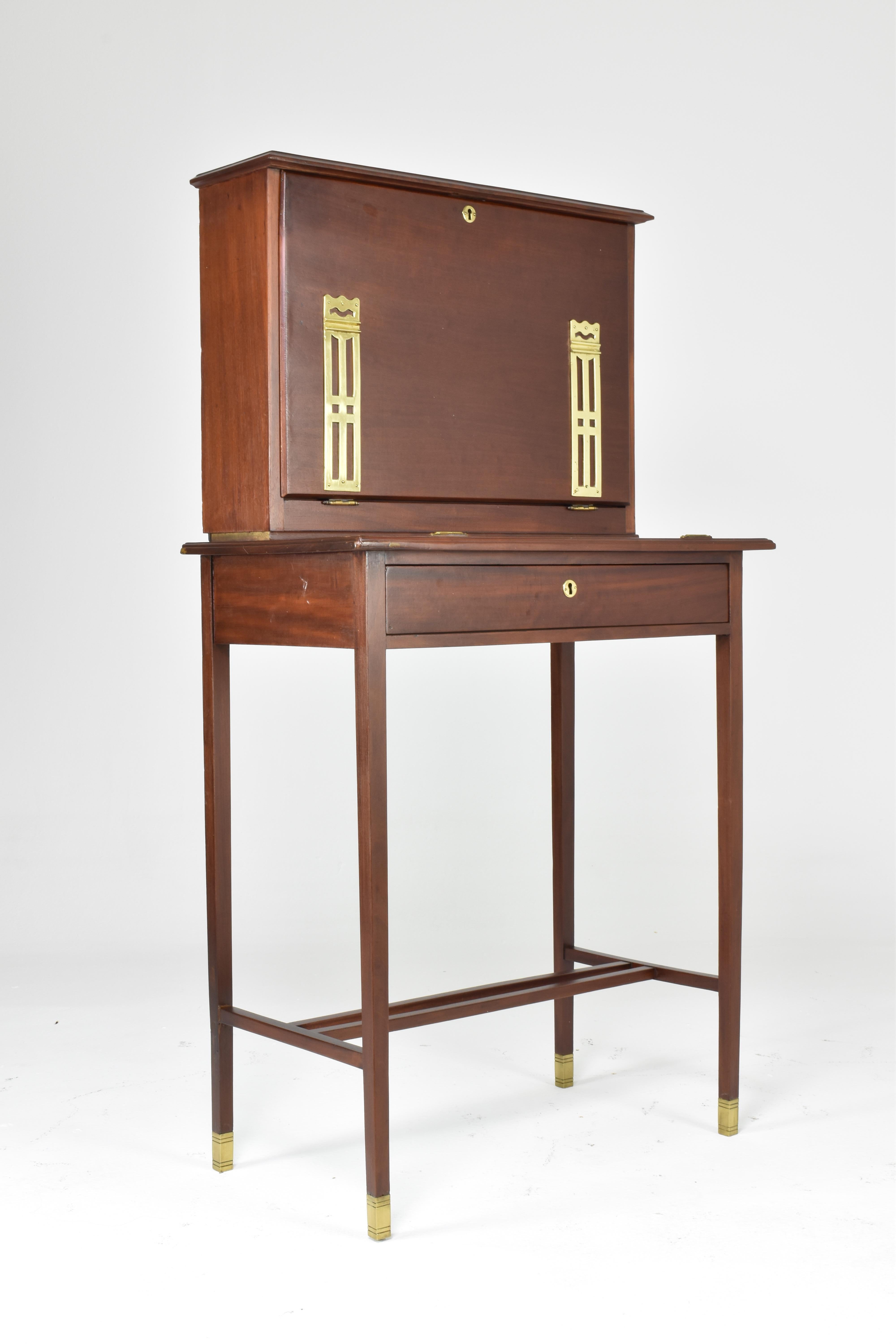 Mid-20th Century French Sheraton Revival Bonheur du Jour Console Desk 1930s  For Sale