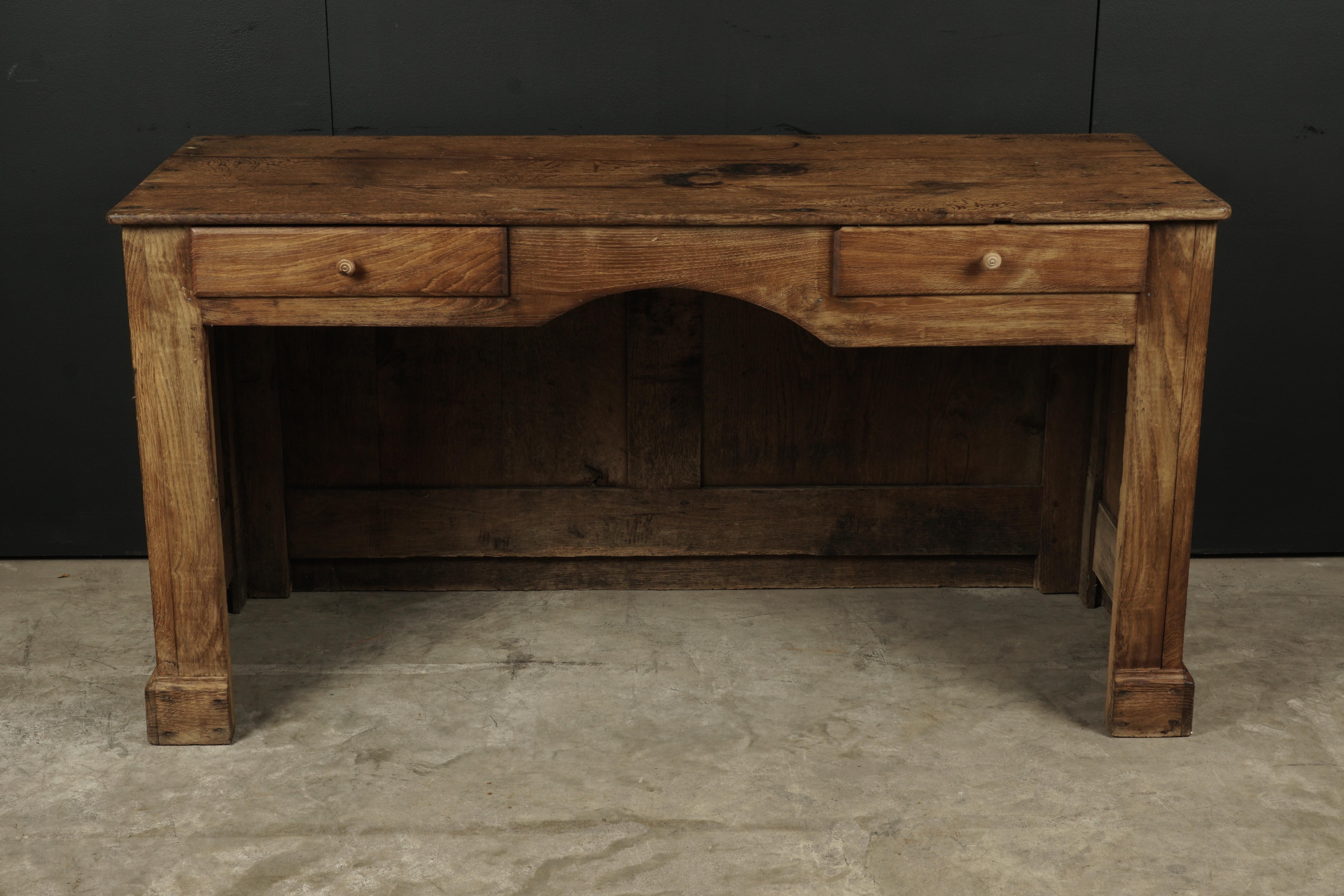 French Petite Shop Counter in Oak, France, circa 1940
