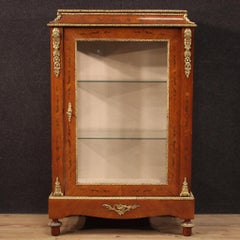 French Showcase Inlaid in Rosewood and Fruitwood, 20th Century