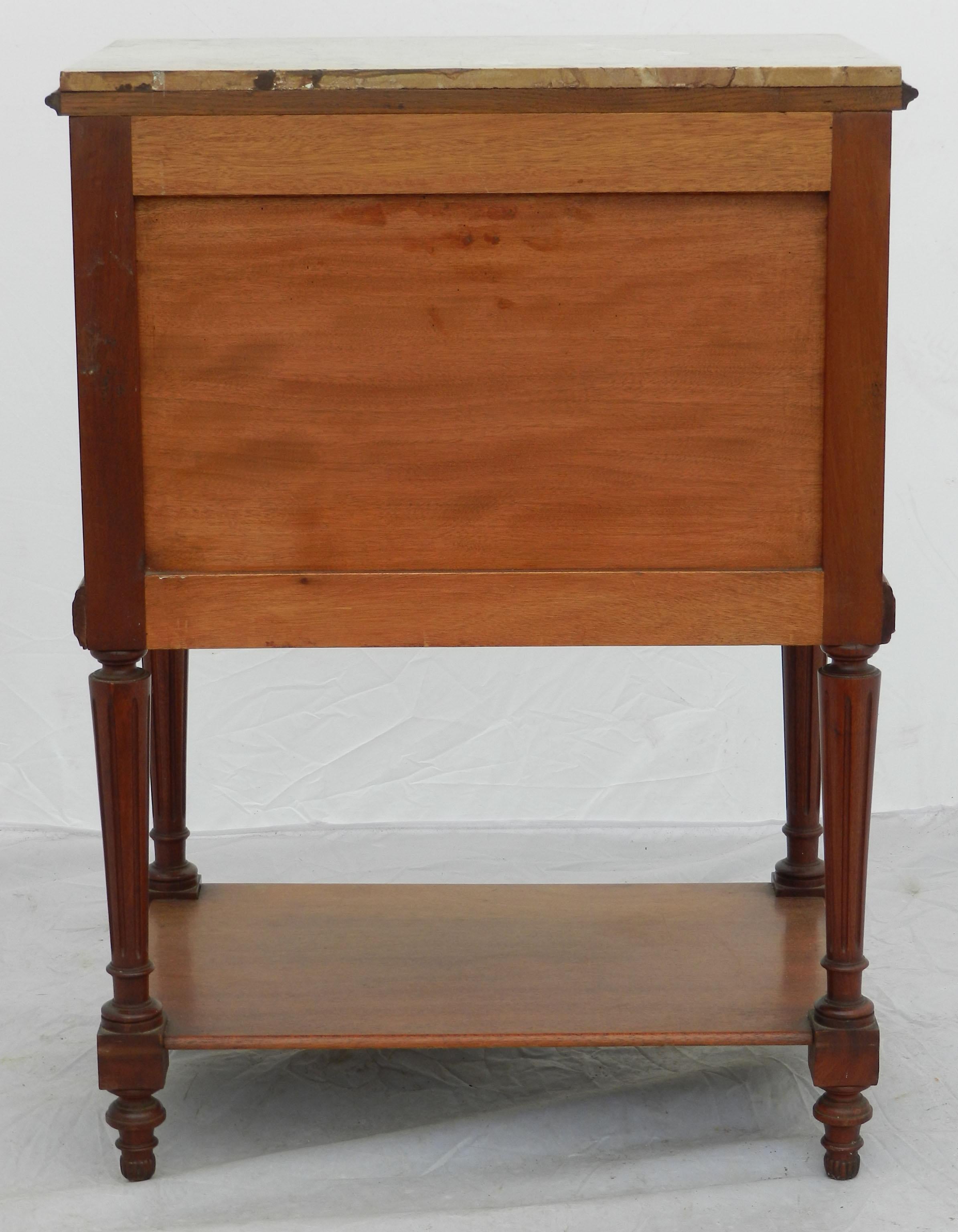 Late 19th Century French Side Cabinet Nightstand Bedside Table 19th Century Louis XVI 